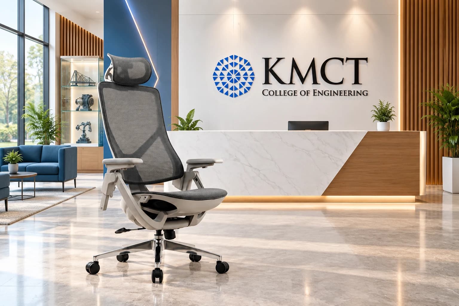 Fordel ergonomic chair in a KMCT College of Engineering reception concept