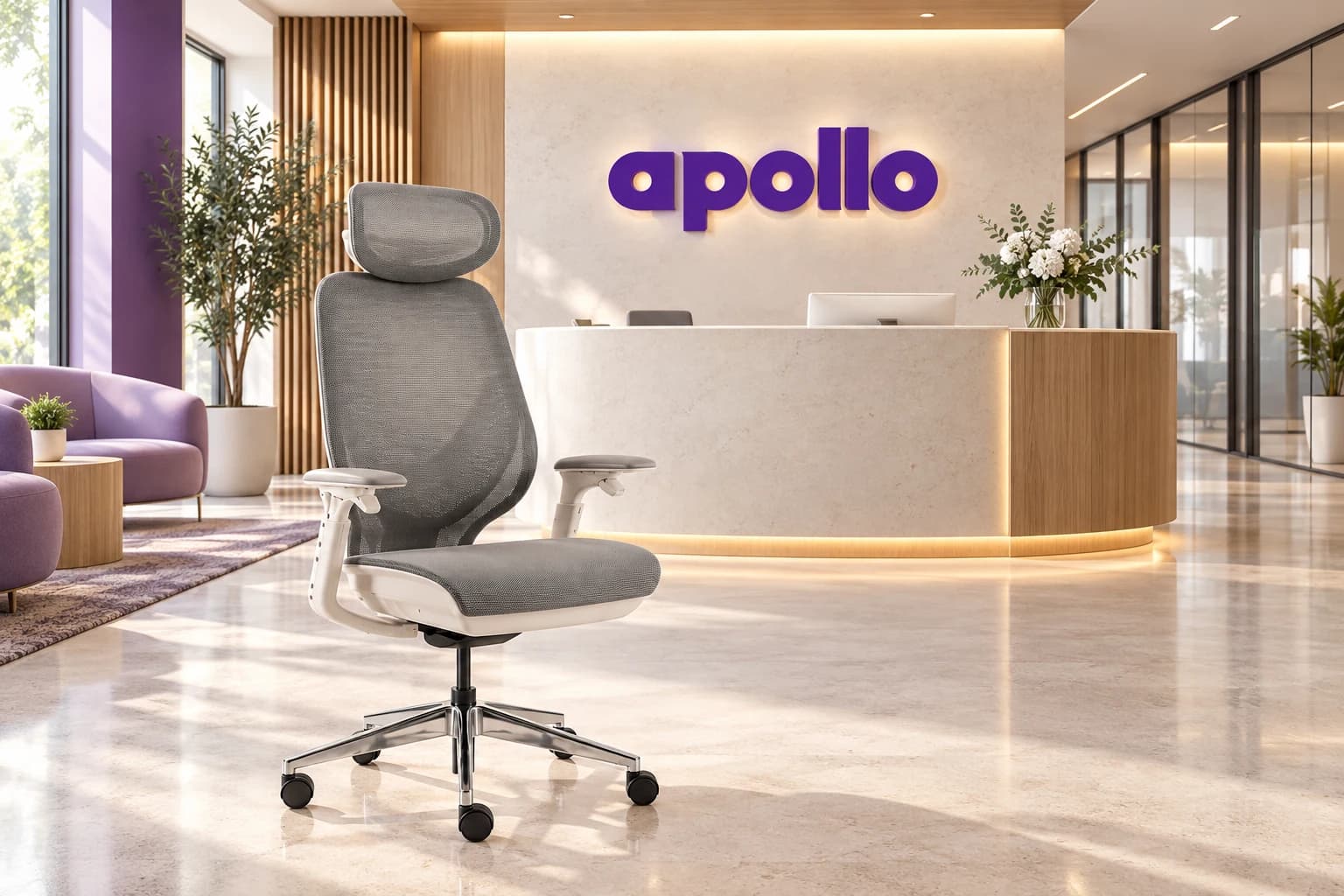 Fordel ergonomic chair in an Apollo reception concept