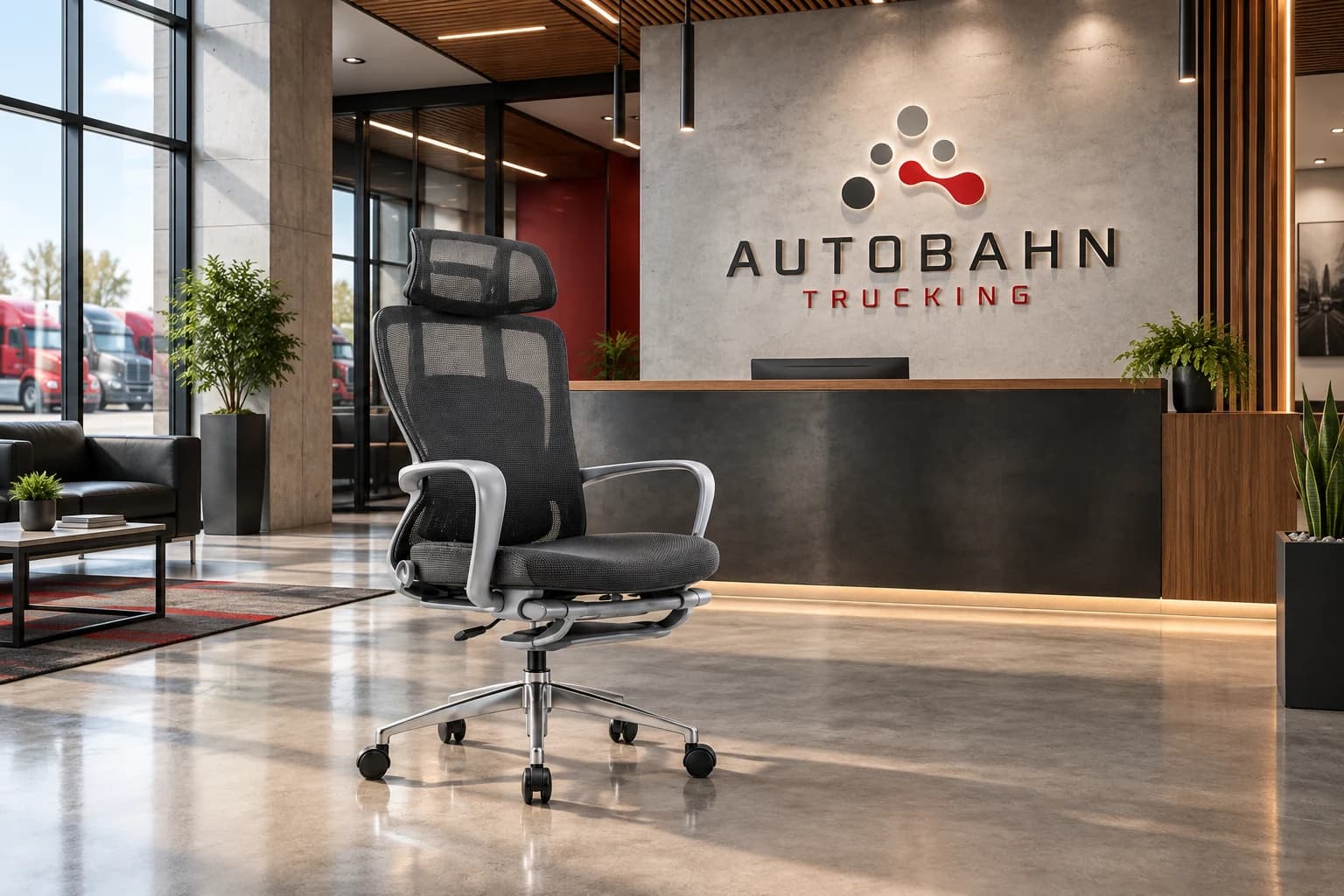 Fordel ergonomic chair in an Autobahn Trucking reception concept