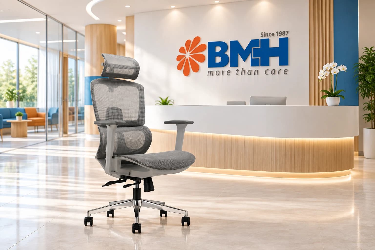 Fordel ergonomic chair in a BMH reception concept