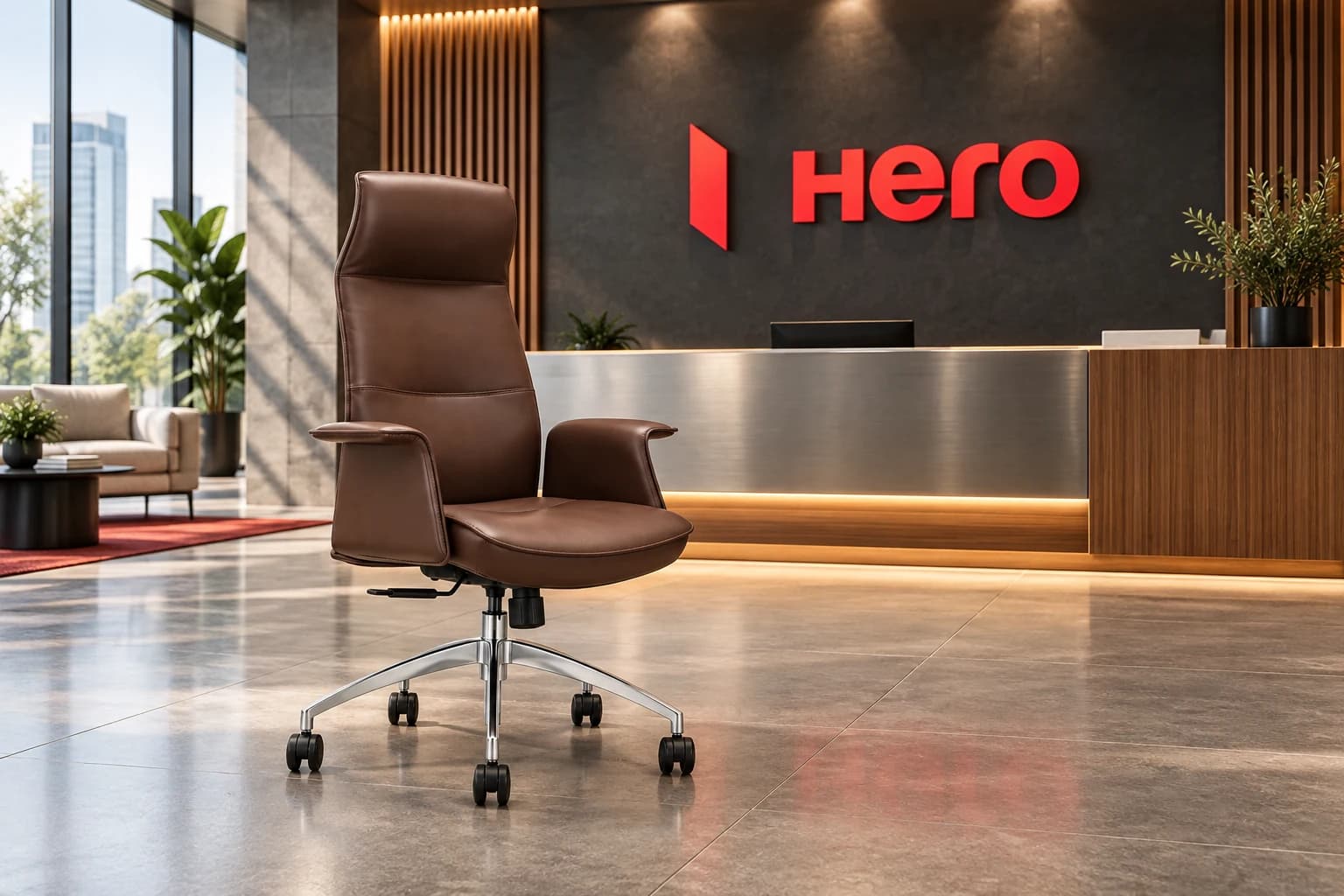 Fordel executive chair in a Hero reception concept